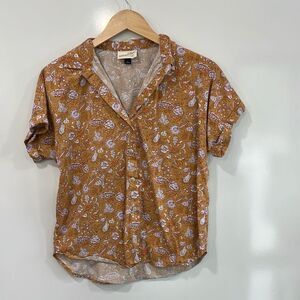 Universal Thread Floral Dolman Sleeve Button Down